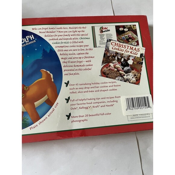 Rudolph the Red Nosed Reindeer Christmas Cookies for Kids Cookbook Cookie Plate - Picture 7 of 7